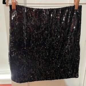 Sequin black Mini skirt